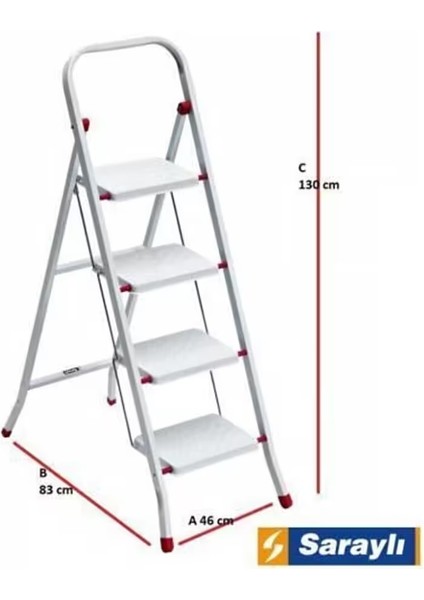 Pratik Metal Merdiven 4 Basamaklı