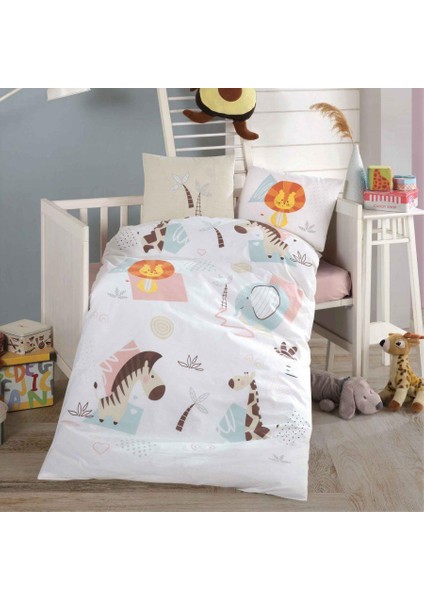 Bebek Nevresim Takımı Sweet Zoo V1 Bej