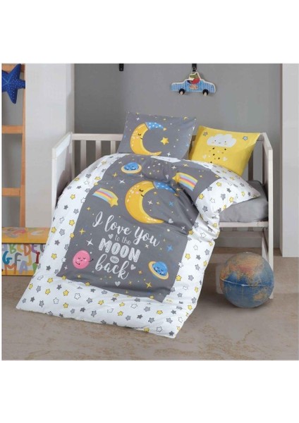 Bebek Nevresim Takımı Luna V1 Gri