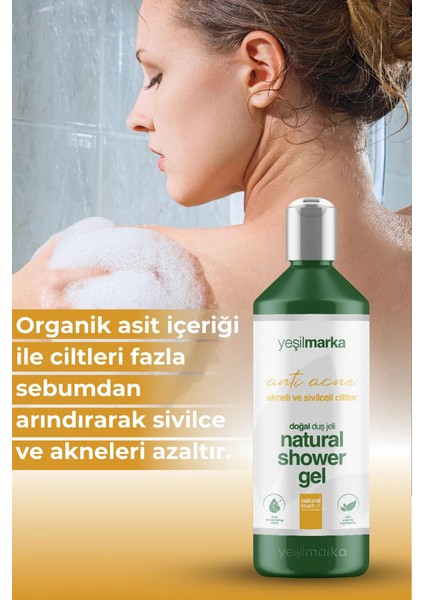 Doğal Duş Jeli Akne Karşıtı