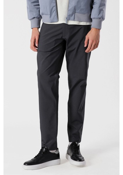 Isaora Streç Regular Fit Normal Bel Düz Paça Pantolon Erkek Pantolon ISR5905 Navy