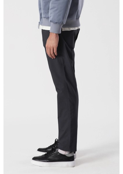 Isaora Streç Regular Fit Normal Bel Düz Paça Pantolon Erkek Pantolon ISR5905 Navy