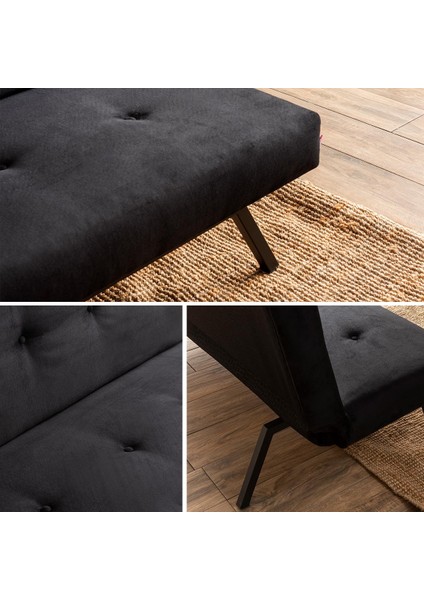 Zola Üçlü Yataklı Koltuk - Soho Siyah fırsatları