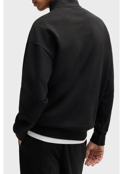 % 100 Pamuk Relaxed Fit Dik Yaka Logolu Sweat Erkek Sweat 50525881 001 fırsatları
