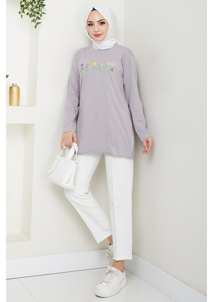 Çiçek Desen Tesettür Tunik 1425 - Taş fırsatları