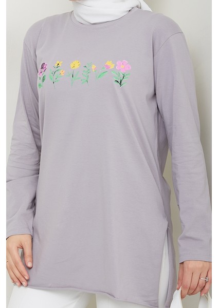 Çiçek Desen Tesettür Tunik 1425 - Taş indirimleri