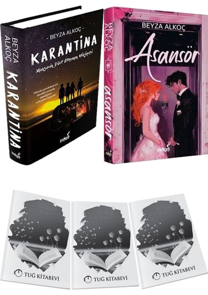 Asansör Ciltli ve Karantina 1 Ciltli Beyza Alkoç 2li Set + Hediyeli