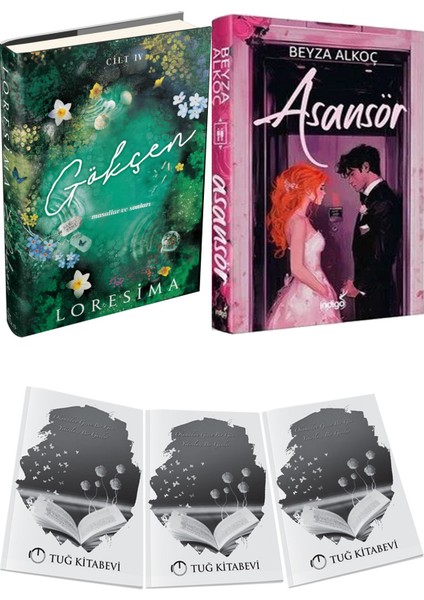 Asansör Ciltli ve Ephesus Yayınları Gökçen 4 Ciltli Loresima 2li Set + Hediyeli