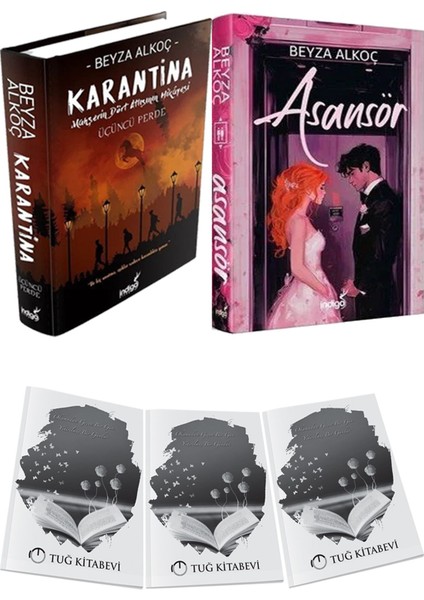 Asansör Ciltli ve Karantina 3 Ciltli Beyza Alkoç 2li Set + Hediyeli
