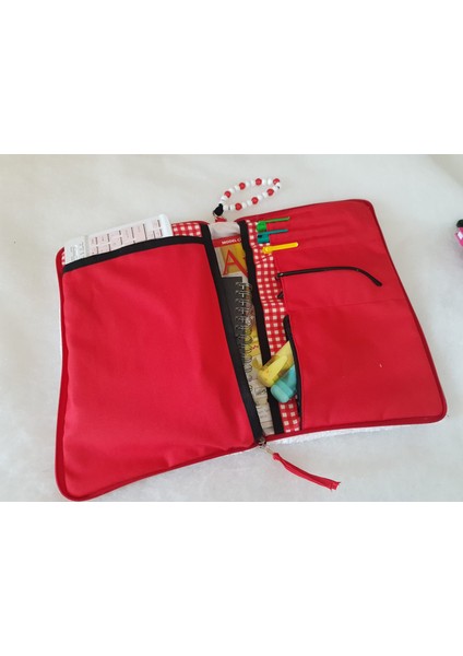 Tablet/ebook Çantası-Klıfı Peluş Beyaz Kırmızı fiyatları