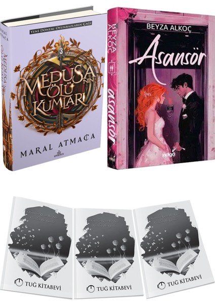 Asansör Ciltli ve Medusanın Ölü Kumları 3 Ciltli Maral Atmaca 2li Set + Hediyeli