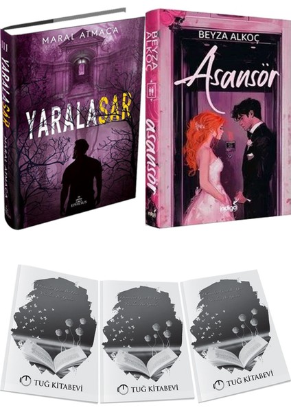 Asansör Ciltli ve Ephesus Yayınları Yaralasar 3 Ciltli Maral Atmaca 2li Set + Hediyeli