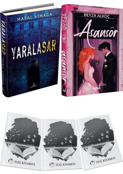 Asansör Ciltli ve Ephesus Yayınları Yaralasar 1 Ciltli Maral Atmaca 2li Set + Hediyeli