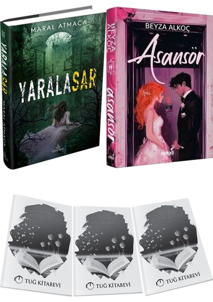Asansör Ciltli ve Ephesus Yayınları Yaralasar 2 Ciltli Maral Atmaca 2li Set + Hediyeli