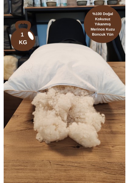 Kokusuz - Yıkanmış Merinos Kuzu Yünü Boncuk Yün 1 kg