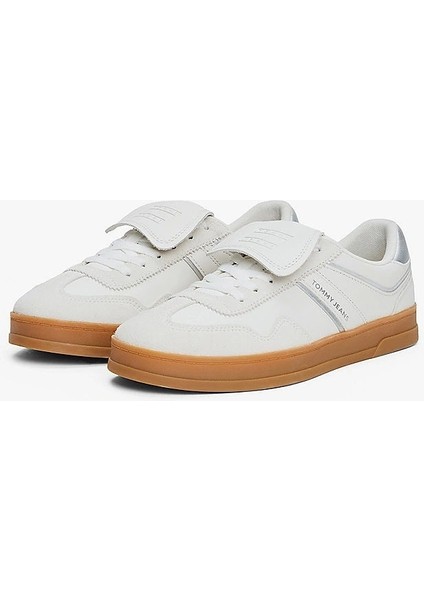 Tommy Hilfger Kadın Metalik Deri Sneaker