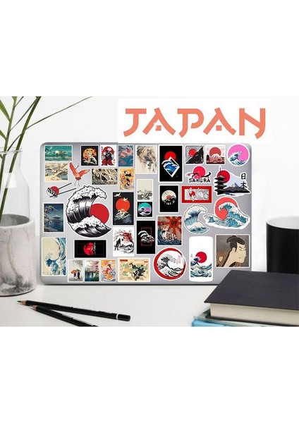 Japanese Art Katsushika Hokusai Sticker Telefon Laptop Notebook Tablet Defter Matara Stiker Etiket