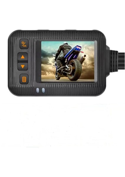 2 Inç Ekran 1080P Motosiklet Ön ve Arka Görüş Kamerası Kumandalı Gidon Baglantılı