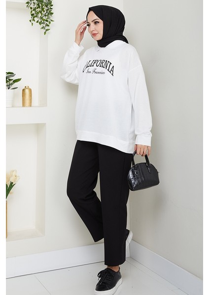 California Baskılı Sweat 1426 - Beyaz fiyatları