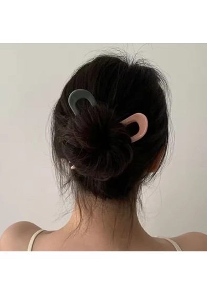 Kadınlar Için Kahve Tonlarda Saç Topuz Tokası 5'li Set