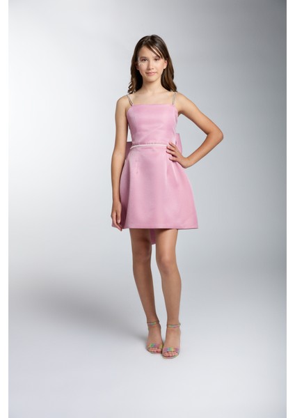 5506 Büyük Fiyonklu Kısa Mezuniyet Abiye