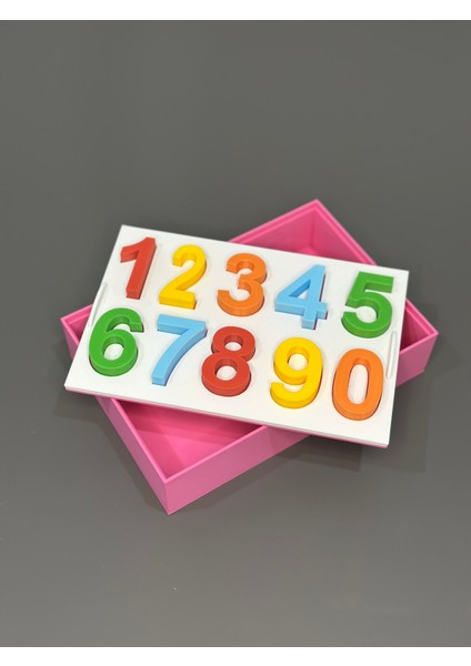 Bebek Beceri Geliştirici Rakam ve Harf Yerleştirme Puzzle Sayılar Seti
