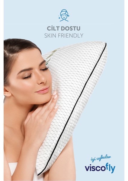Visco Parçacıklı Klasik Yastık - 57 x 40 x 12 cm - 1200 gr Iç Dolgulu