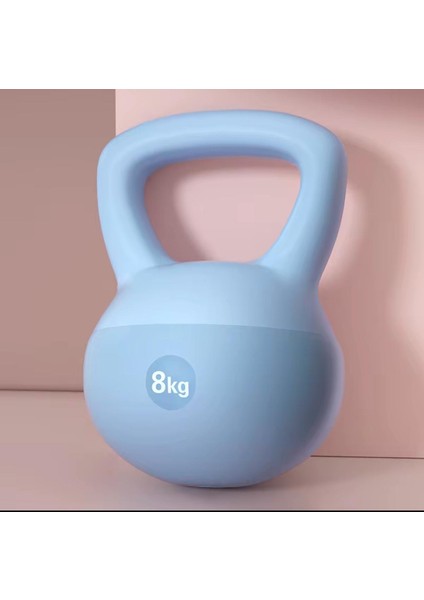 8 Kg Soft Kettlebell Yumuşak Tabanlı Metal Kumlu Ses Yapmaz Darbeye