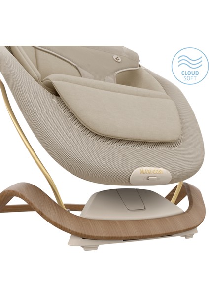 Dove Pro Dünyada İlk CloudSoft Titreşimli Sezgisel Sallanan İkonik Tasarım Ev Tipi Ana Kucağı Elegance Beige