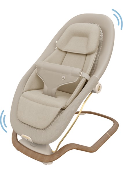 Dove Pro Dünyada İlk CloudSoft Titreşimli Sezgisel Sallanan İkonik Tasarım Ev Tipi Ana Kucağı Elegance Beige
