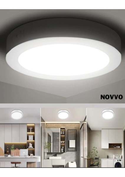 Büyük Boy Tavana Sıfır LED Plofonyer Avize Armatür Banyo Tuvalet Balkon Lambası Armatürü Beyaz Işık