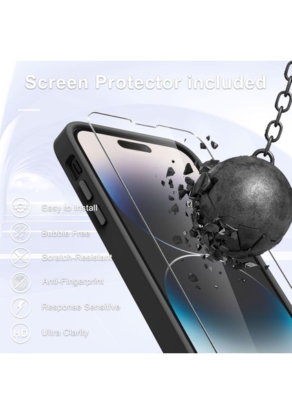 Apple iPhone 11 Pro Max Kılıf Mat Magsafe Şarj Özellikli Hassas Butonlu Yumuşak Renkli Kenarlı + Ekran Koruyucu Cam Set 2in1