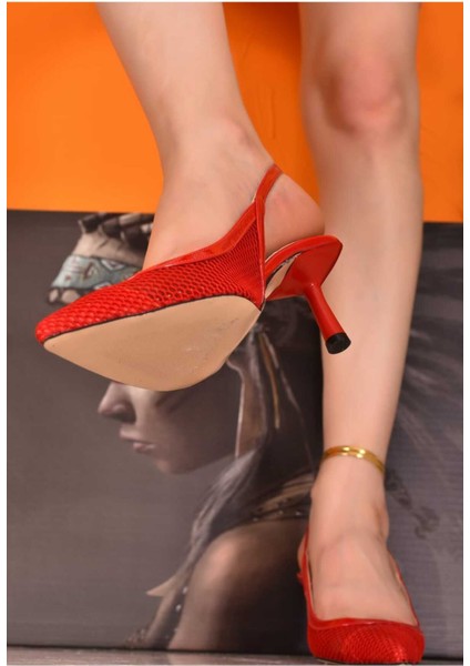 Marj Kadın Fileli Model Kemerli Stiletto