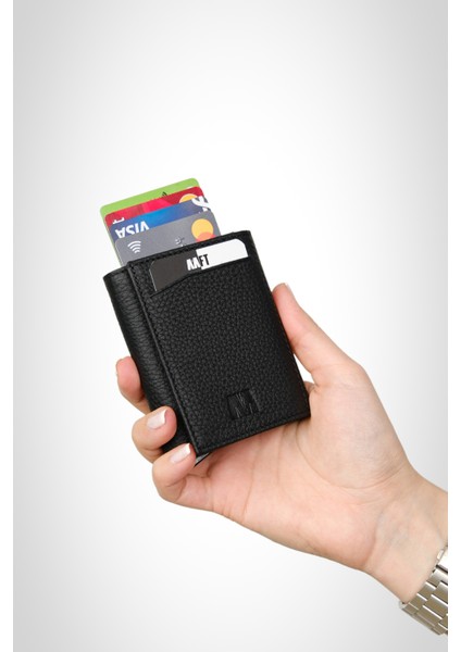Retro 2660 Hakiki Deri Mekanizmalı Unisex Cüzdan