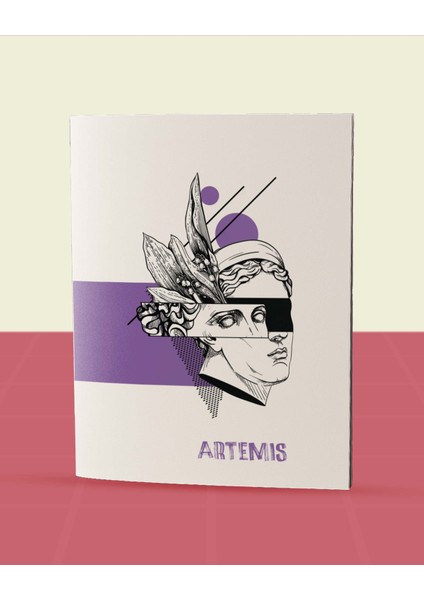 Mitolojik Kahramanlar Koleksiyonu - A6 Zımba Dikişli 5 Adet Mitoloji Temalı Defter - 10,5X14,5 cm