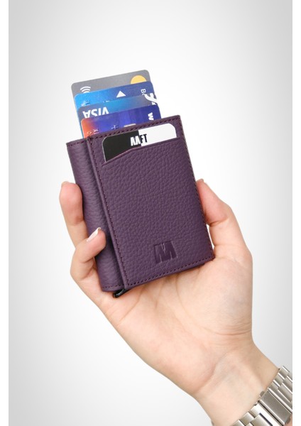 Retro 2660 Hakiki Deri Mekanizmalı Unisex Cüzdan