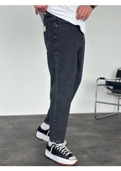 Erkek Carrot Fit Jean Pantolon Antrasit