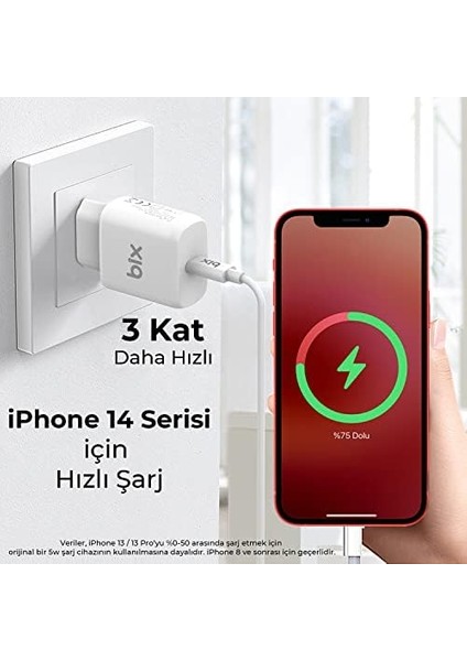 BX-PD20TA 20W Pd Type-C Hızlı Şarj Adaptörü Huawei Hızlı Şarj Protokolü Destekli, iPhone 15 / iPhone 15 Pro Max /14/13/12 Pro Max, S22/S21/NOTE 10, iPad Air/pro ve Daha Fazlasıyla Uyumlu