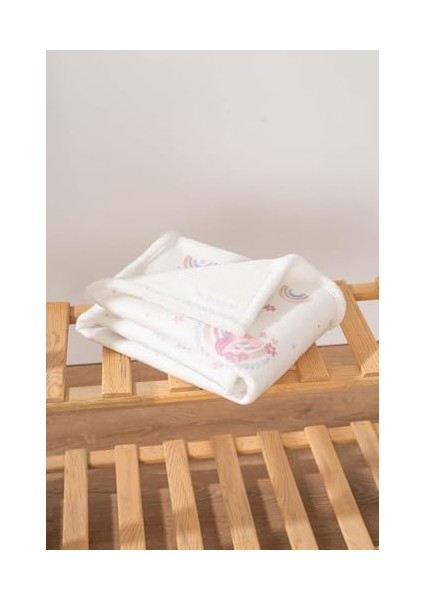 Fluffy Bebek Battaniyesi 70 x 100 cm Unıcorn Desen