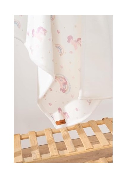 Fluffy Bebek Battaniyesi 70 x 100 cm Unıcorn Desen