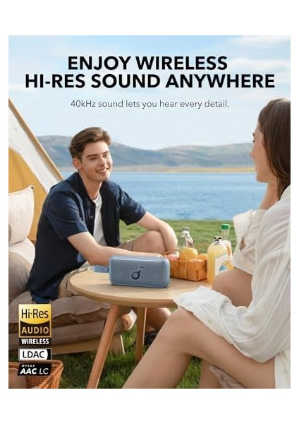 Motion 300 Bluetooth Hoparlör, 30W Stereo Ses, 13 Saat Oynatma, Ipx7 Su Geçirmez, Buz Mavisi