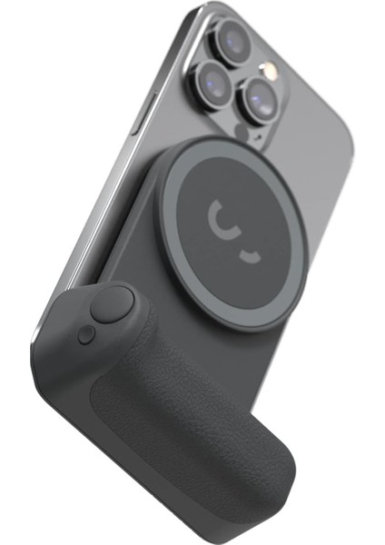 Snapgrip - Kablosuz Deklanşörlü Mobil Pil Sapı - Mıknatıslı Tutucu Her Cep Telefonuna Uyar - Entegre Powerbank Kablosuz Qi Şarjlı (Midnight)