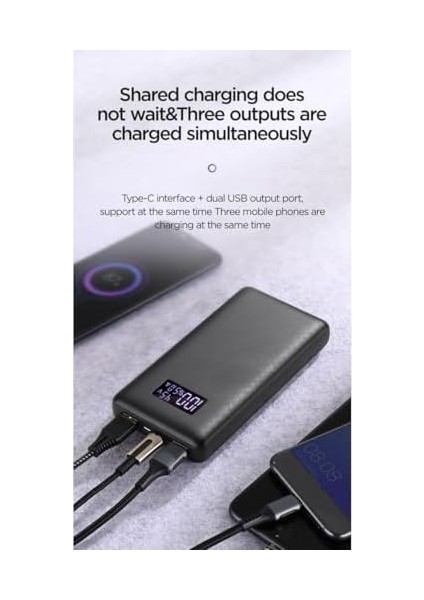 D-M225 16.000 Mah Süper Hızlı Şarj Powerbank (Siyah)