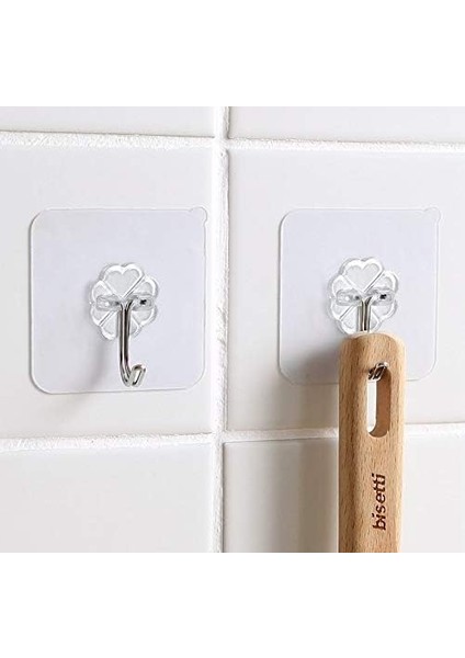 Yapışkanlı Şeffaf Askı 5 Li Set