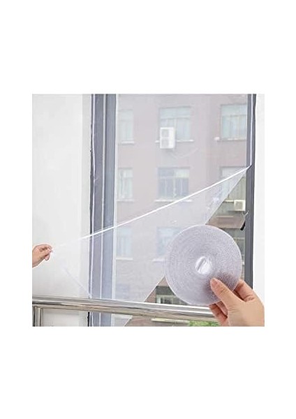 Bantlı Yapışkanlı 100 cm x 150 cm Kesilebilir Pencere Sinekliği