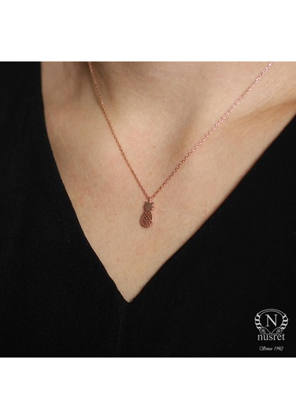 925 Ayar Gümüş Orta Ananas Kolye fırsatları