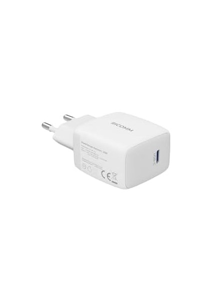 20W Gan Usb-C Şarj Aleti Qc4.0 Pd Iphone, Ipad, Samsung, Xiaomi Uyumlu Hızlı Şarj Cihazı + 2 Metre Type-C 60W Şarj Kablosu
