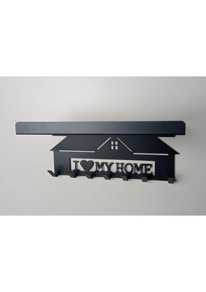 Anahtar Askılığı My Home Vidalı Mat Siyah