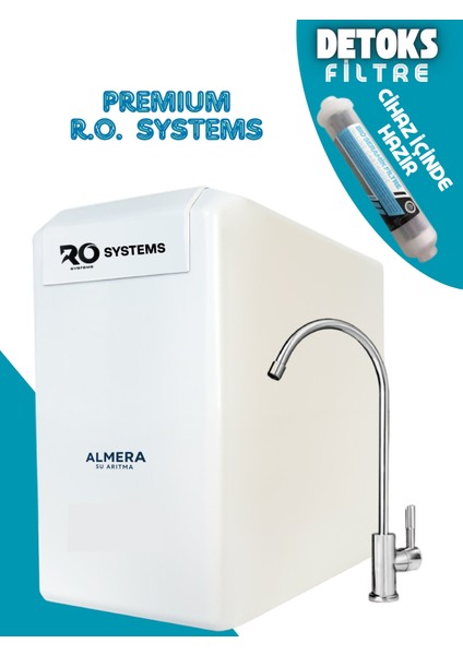 7 Aşamalı Ro Systems Premium Su Arıtma Cihazı 8 Lt Çelik Tanklı Mineralli