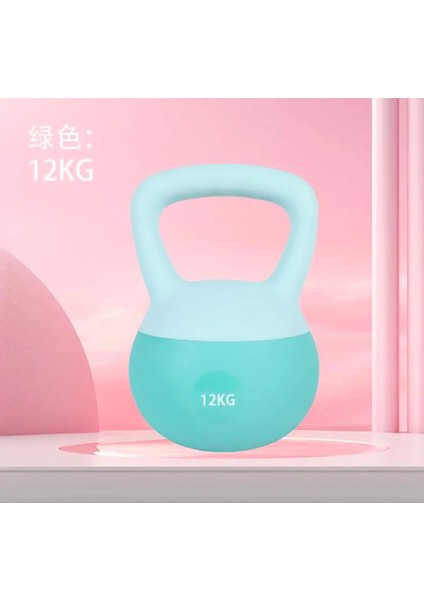 12 Kg Soft Kettlebell Yumuşak Tabanlı Metal Kumlu Ses Yapmaz Darbeye